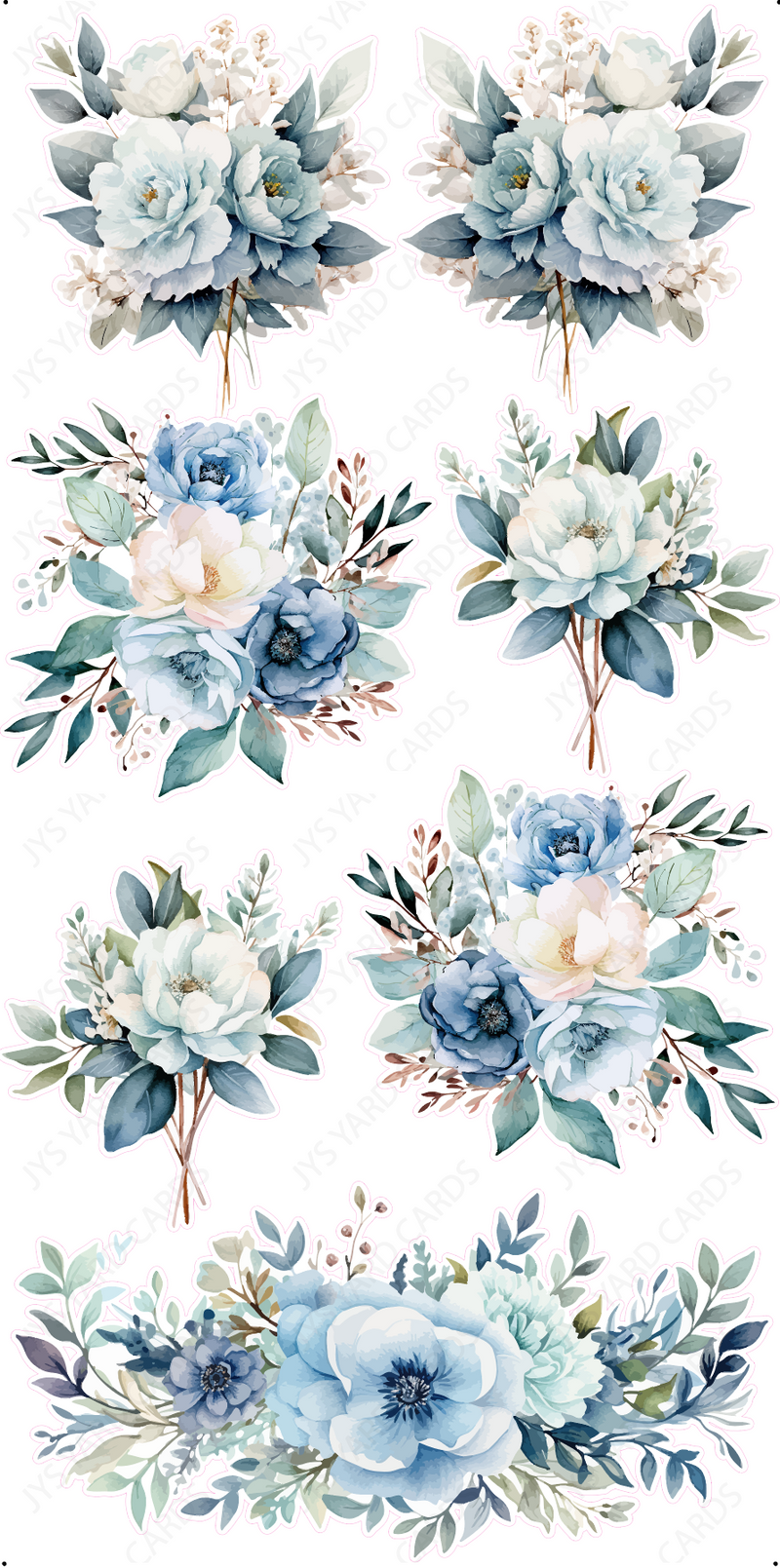 SOFT BLUE FLORALS