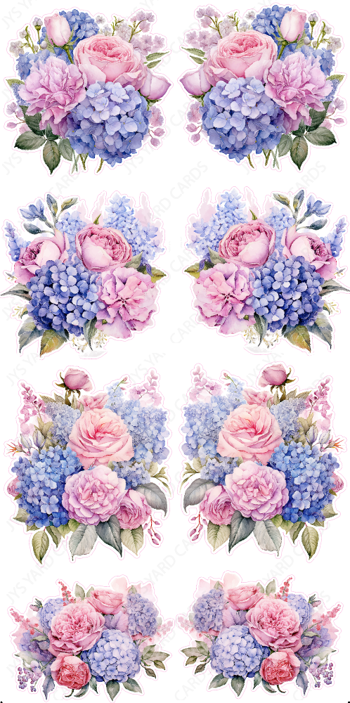 PINK & BLUE HYDRANGEA FLORALS