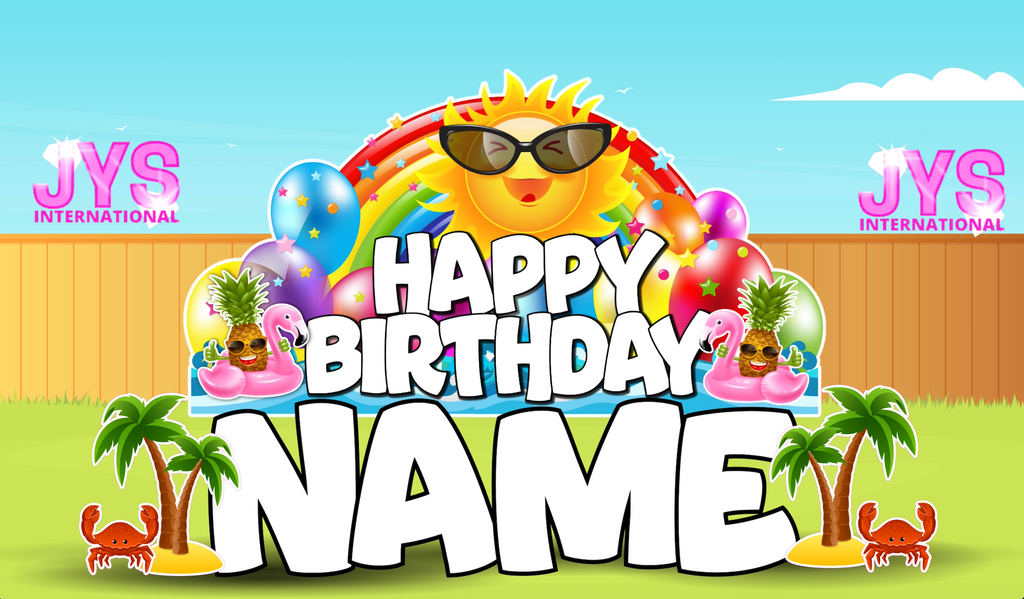 SUMMER THEMED BIRTHDAY OVERLOAD - Yard Card Signs by JYS International