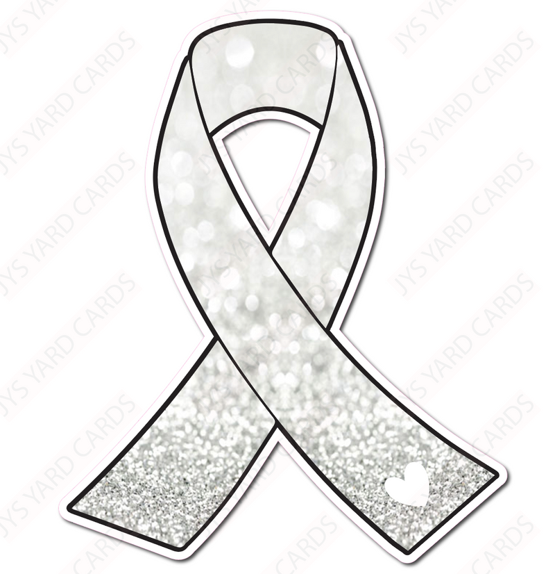 RIBBON: WHITE BOKEH - Yard Card Signs by JYS International