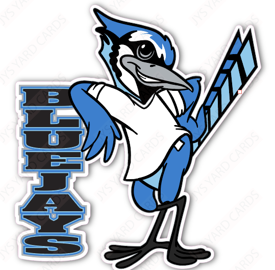 STANDING BLUEJAY MASCOT