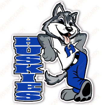 STANDING HUSKIE MASCOT - Yard Card Signs by JYS International