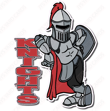 STANDING KNIGHT MASCOT