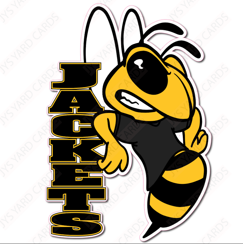 STANDING YELLOW JACKET MASCOT