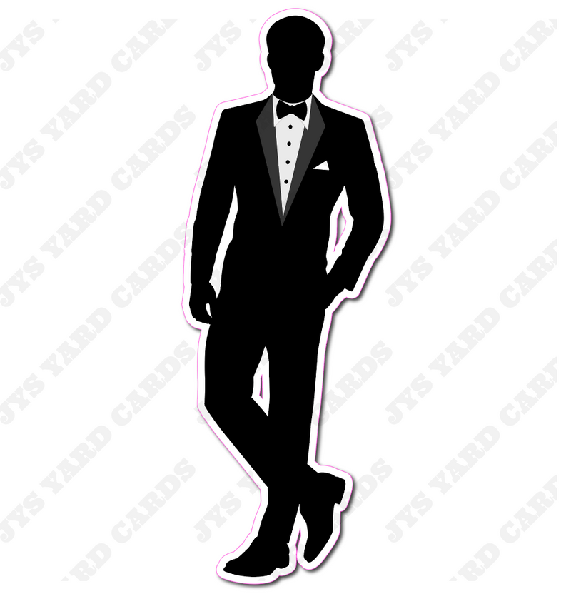 MAN IN SUIT 1 - Yard Card Signs by JYS International