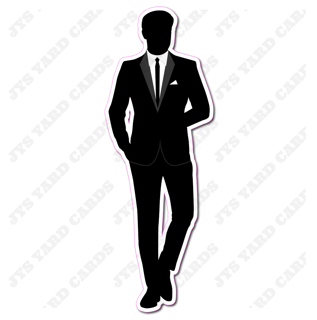 MAN IN SUIT 2 - Yard Card Signs by JYS International