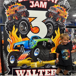 Monster Truck Party Backdrop