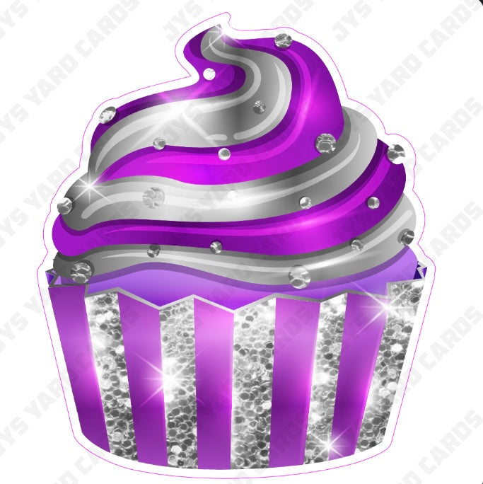CUPCAKE: Purple & Silver