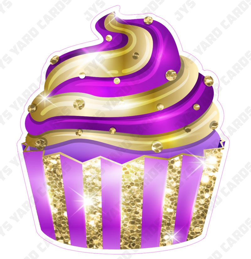 CUPCAKE: Purple & Gold