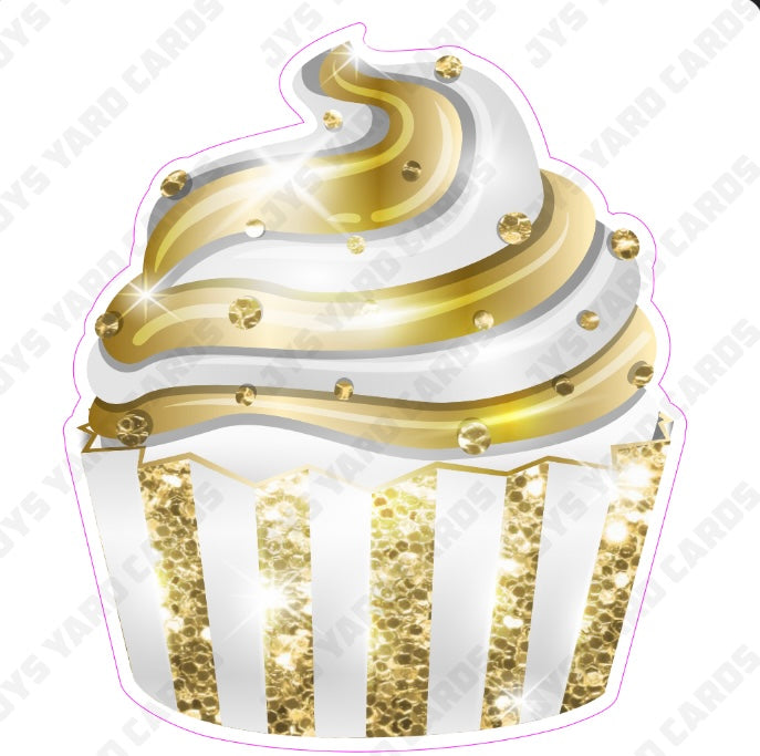 CUPCAKE: White & Gold