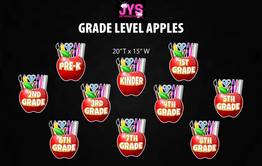 SCHOOL APPLES - Yard Card Signs by JYS International