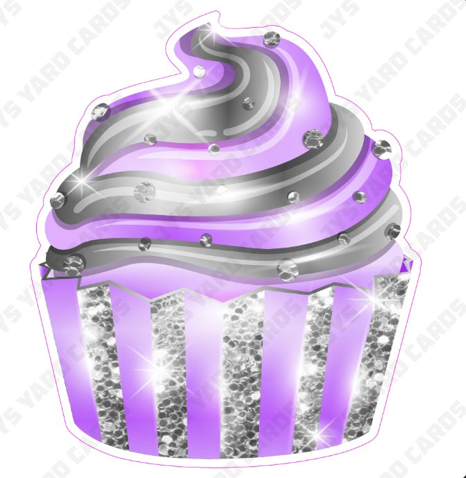 CUPCAKE: Light Purple & Silver