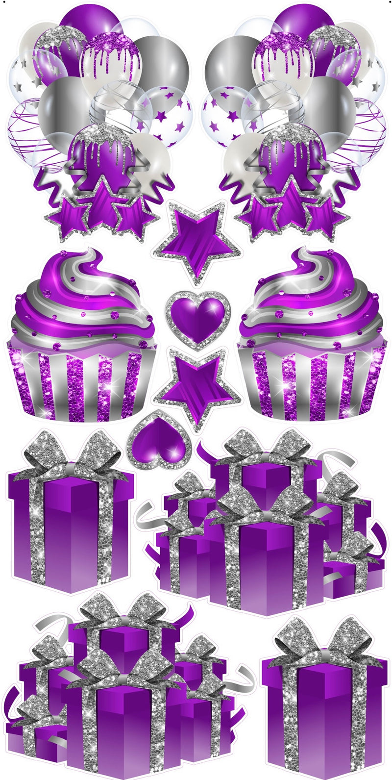 JAZZY FLAIR: Purple & Silver