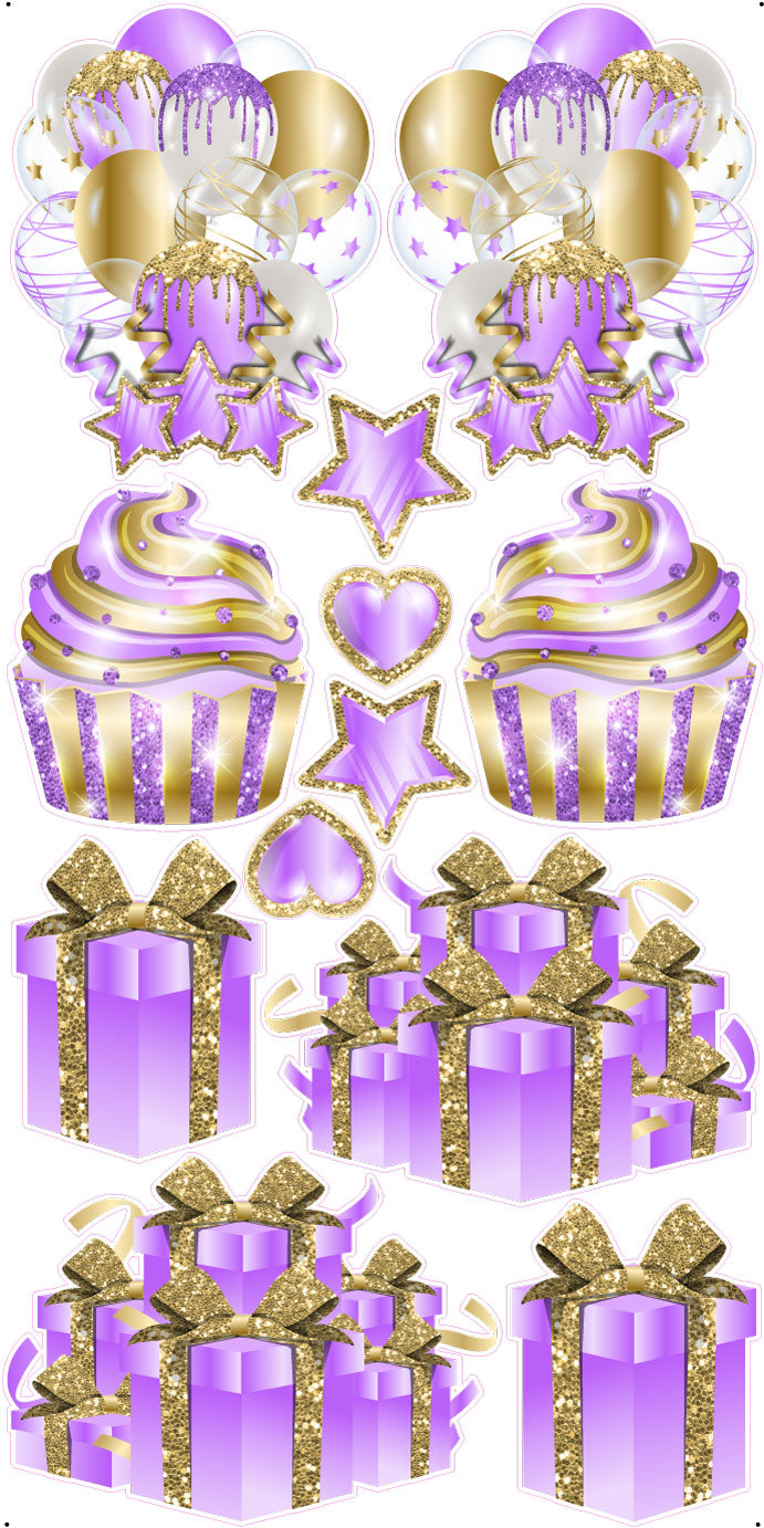 JAZZY FLAIR: Lavender & Gold
