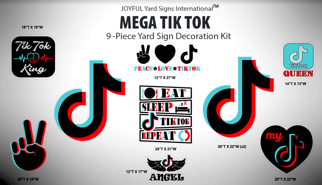 MEGA TIK TOK - Yard Card Signs by JYS International