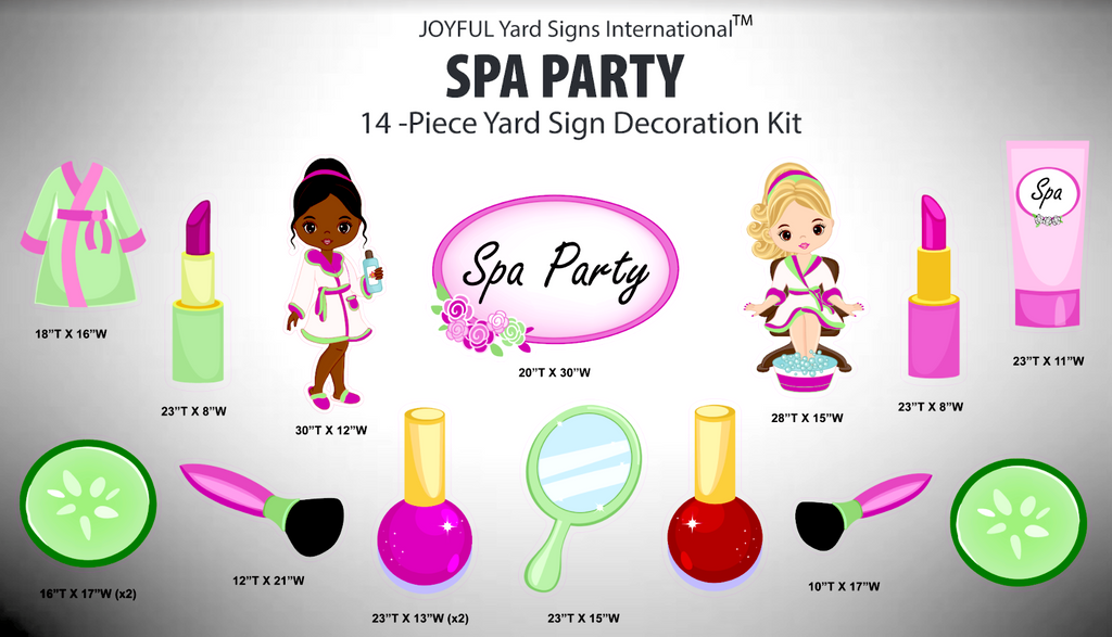 SPA PARTY - Yard Card Signs by JYS International