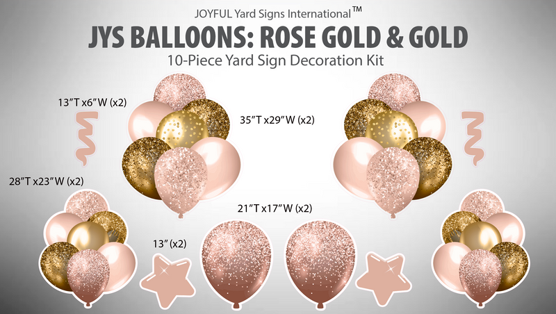 JYS BALLOONS: ROSE GOLD & GOLD