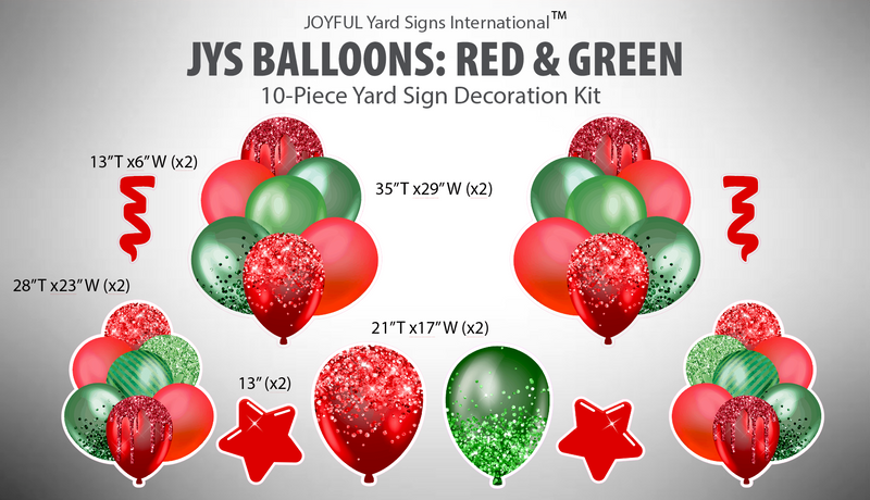 JYS BALLOONS: RED & GREEN