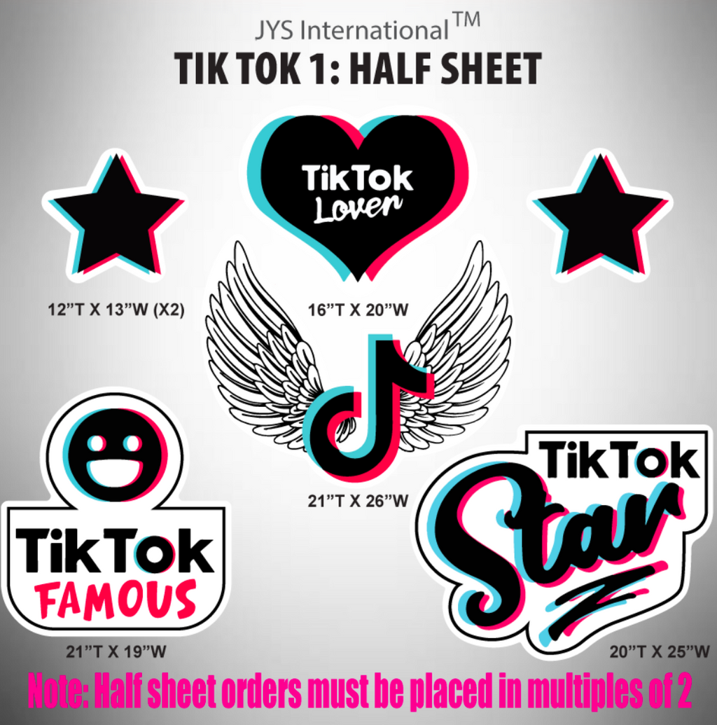 TIKTOK: HALF SHEET - Yard Card Signs by JYS International