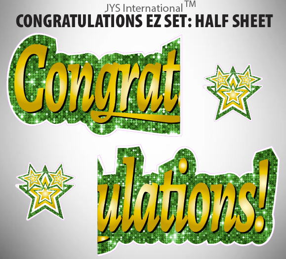 CONGRATS top Half Sheet 2 per half sheet Yard Cards