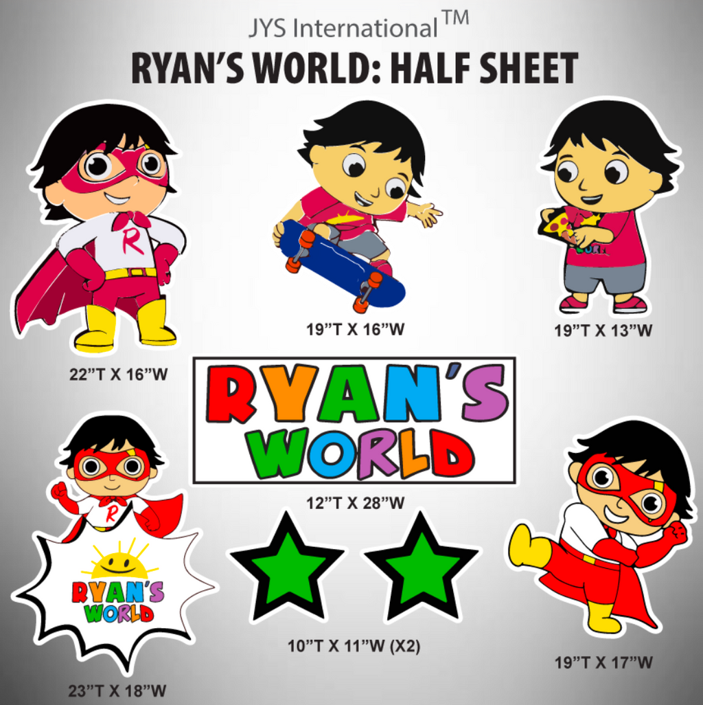 RYAN'S WORLD: HALF SHEET - Yard Card Signs by JYS International