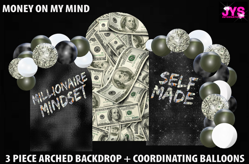 ARCHED BACKDROP: MONEY ON MY MIND