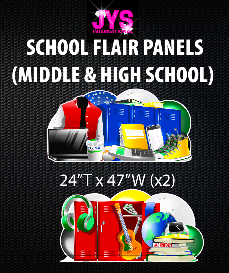 SCHOOL FLAIR PANELS (MS & HS): HALF SHEET