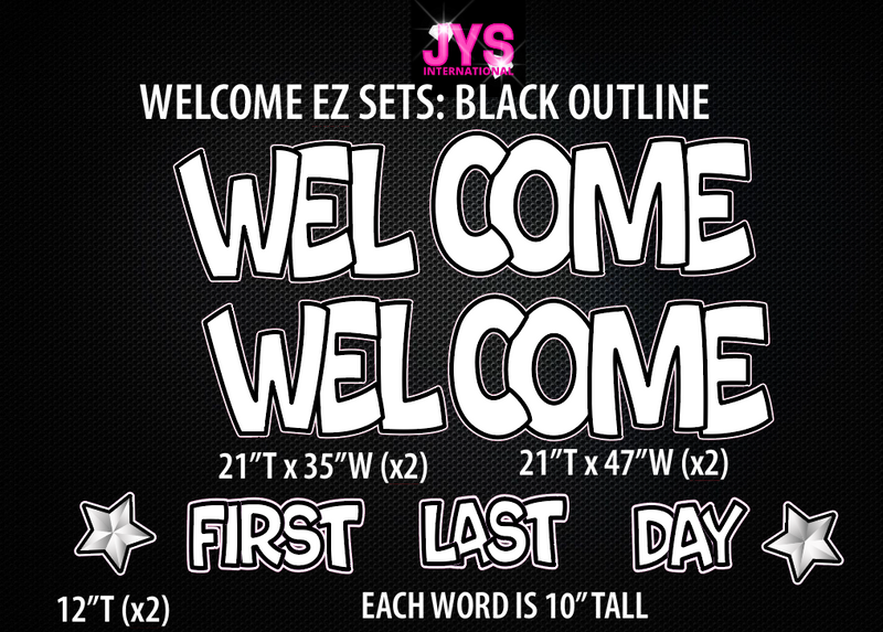 WELCOME EZ SETS: BLACK OUTLINE