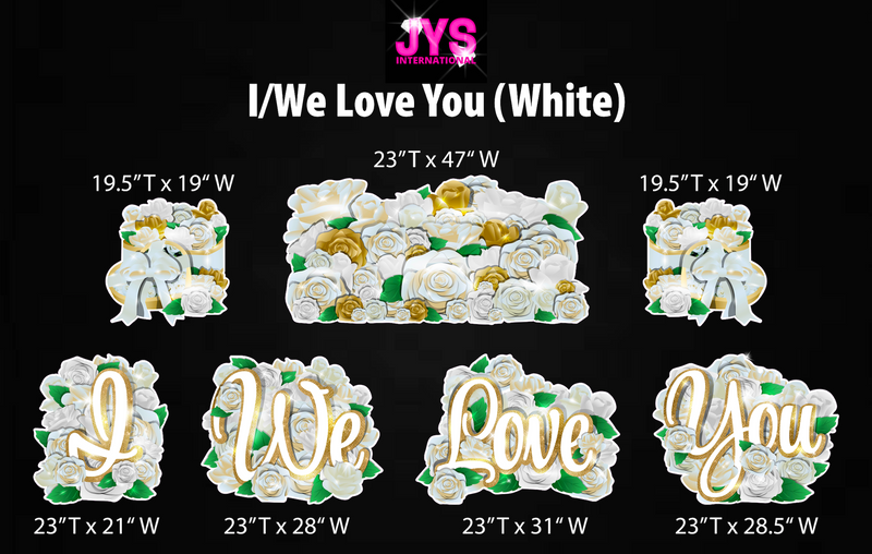 I/WE LOVE YOU EZ SET: WHITE ROSES