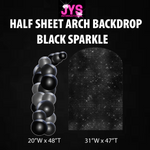 BLACK SPARKLE ARCH BACKDROP: HALF SHEET