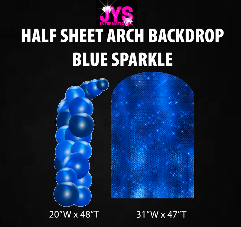 BLUE SPARKLE ARCH BACKDROP: HALF SHEET
