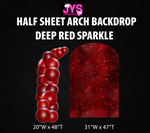 DEEP RED SPARKLE ARCH BACKDROP: HALF SHEET