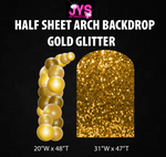 GOLD GLITTER ARCH BACKDROP: HALF SHEET