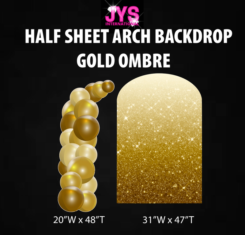 GOLD OMBRE ARCH BACKDROP: HALF SHEET