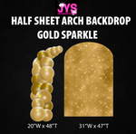 GOLD SPARKLE ARCH BACKDROP: HALF SHEET