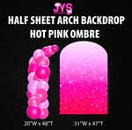 HOT PINK OMBRE ARCH BACKDROP: HALF SHEET