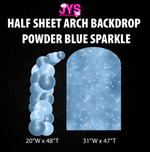 POWDER BLUE SPARKLE ARCH BACKDROP: HALF SHEET