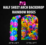 RAINBOW ROSES ARCH BACKDROP: HALF SHEET