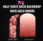 ROSE GOLD OMBRE ARCH BACKDROP: HALF SHEET