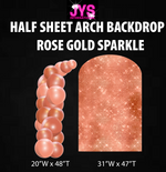 ROSE GOLD SPARKLE ARCH BACKDROP: HALF SHEET