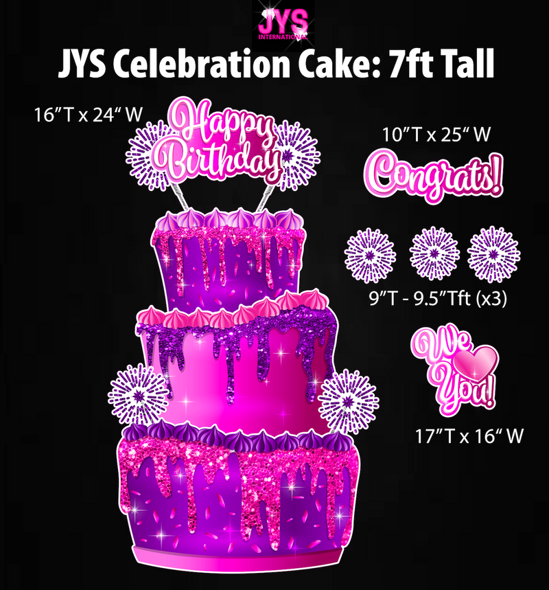 JYS CELEBRATION CAKE: PINK & PURPLE