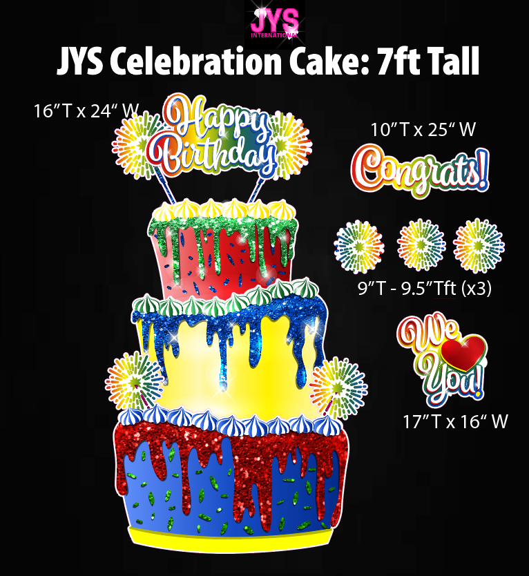 JYS CELEBRATION CAKE: PRIMARY RAINBOW