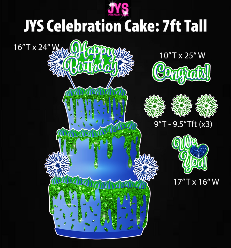 JYS CELEBRATION CAKE: BLUE & GREEN