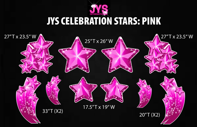 JYS CELEBRATION STARS: HOT PINK