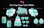 ONE STOP SHOP: TEAL & WHITE