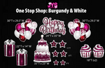 ONE STOP SHOP: BURGUNDY & WHITE