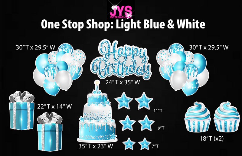 ONE STOP SHOP: LIGHT BLUE & WHITE