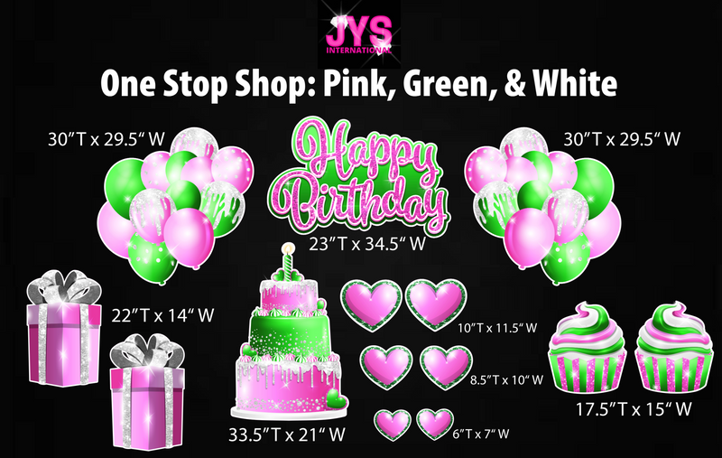 ONE STOP SHOP: PINK, GREEN & WHITE