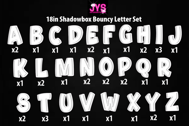 SHADOWBOX BOUNCY LETTER SET (18 IN)