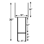 10” x 30” Heavy Duty H-Stakes (25 Count)